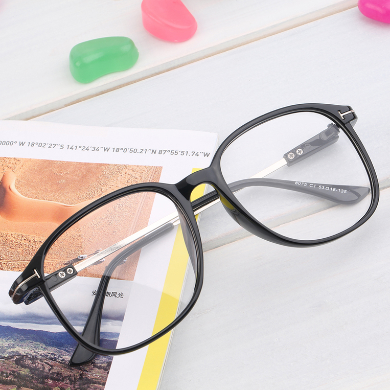 Fashion Retro Eyeglasses Clear Lens Vintage Decor Black ...