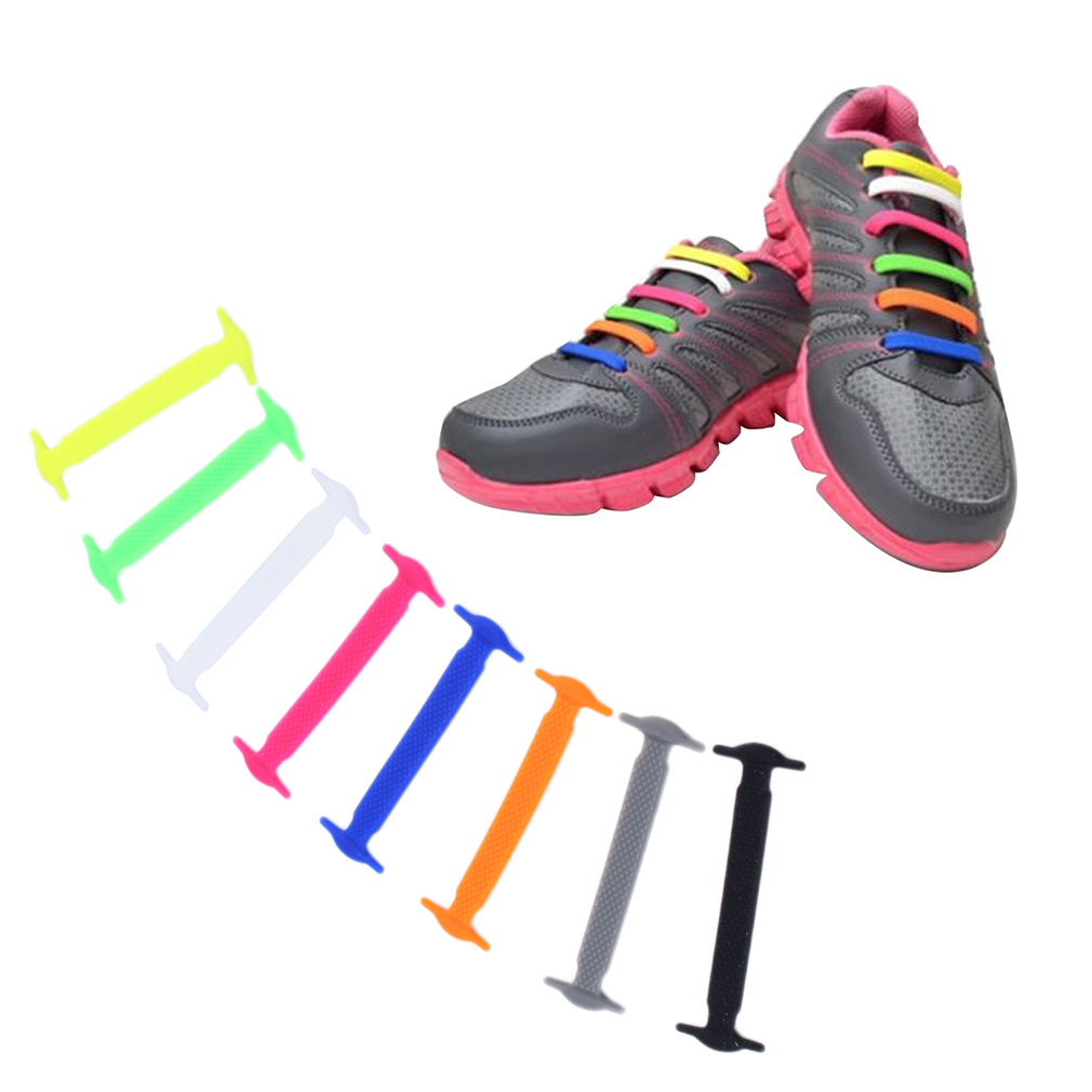 elastic shoe laces 1 set 16pcs new novelty no tie shoelaces elastic silicone elastic shoe laces 1 set 16pcs new novelty no tie shoelaces elastic silicone
