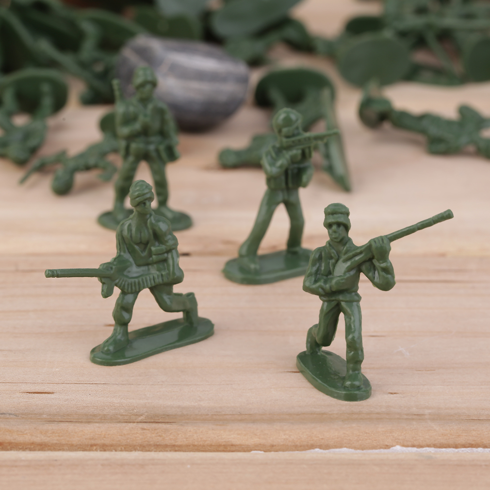 100pcs/Pack Military Plastic Toy Soldiers Army Men Figures 12 Poses Gift BS | eBay
