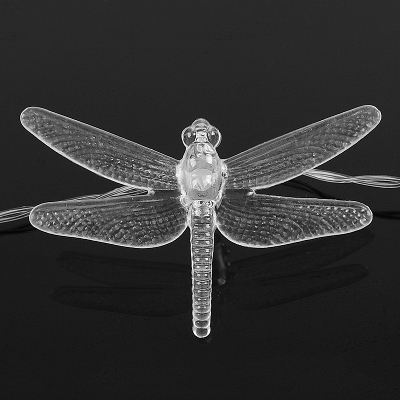 20 led solar butterfly amp dragonfly fairy string lights solar powered dragonfly garden lights