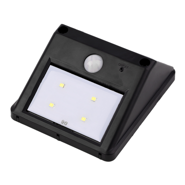 Outdoor Solar Powered 4-LED PIR Motion Sensor Wall Lighting Garden Lamps Deco #B eBay