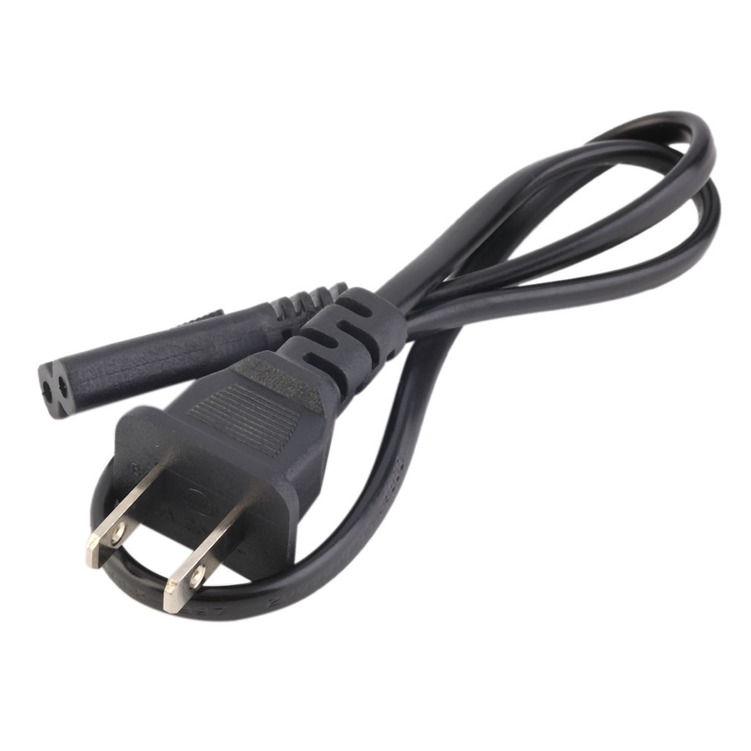 New AC Power Supply Adapter Cord Cable Connectors 2 pin 2-prong 50cm US